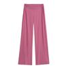 Pantalones casuales holgados de estilo americano para mujer, de primavera y otoño, con cintura baja en forma de V, rectos y ajustados para el hogar.
