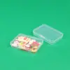 Caja de Almacenamiento Rectangular de Plástico Transparente con Tapa Caja Vacía de PP Papelería Equipo de Pesca Accesorios de Ferretería Caja de Empaque Caja Organizadora de Escritorio