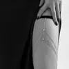 Europeo y Americano Sexy Casual Playa Perla Imitación Anillo de Pierna Cadena Corporal Simple Geométrico Estrella Pedrería Borla Cadena de Muslo