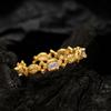 J1325 Anillo navideño de estilo coreano dulce y moderno para mujer, con gemas en plata de ley S925, joyería transfronteriza