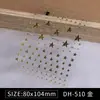 Pegatinas de Arte para Uñas Estrella de Cinco Puntas de Celebridad de Internet Adhesivas 3D Doradas, Plateadas, Negras y Blancas Estrella de Cuatro Puntas Accesorios de Pegatinas para Uñas DIY Modelo Dh