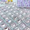 Azúcar de Roca 6*8mm 1:1 Decoraciones para Uñas Rectangulares de Corte Huazi Imitación Cubo de Azúcar Diamante Roca de Azúcar Súper Brillantes Venta al por Mayor