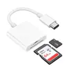 Leitor de Cartão USB para Celular Apple Tipo-C de Duas Cabeças Sdtf Cartão de Memória Adaptador de Cabo Otg Três em Um Atacado