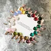 [10] Pendientes de Oro Rosa con Diamantes Estilo Francés de Lujo Ligero Moda de Nicho Retro Geométricos Estilo Piedra Preciosa Pendientes de Cristal