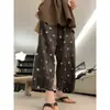 Pantalones de pijama de pierna ancha con lunares estilo japonés para mujer, verano 2026, pantalones casuales holgados talla grande, versátiles para casa y para salir