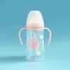 Mamadeiras Transfronteiriças com Alças, Gargalo Padrão, 210ml 270ml Mamadeiras de Plástico PP, Atacado de Produtos Maternos e Infantis