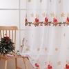 Nuevas Cortinas Navideñas Americanas Cortinas Navideñas Bordadas con Copos de Nieve Pantallas para Ventanas Rectangulares Traslúcidas Embellecimiento Tela Decorativa Productos Terminados