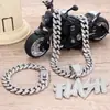 Venda Quente Transfronteiriça Cool Super Flash Cheio de Diamante FLASH Letra Moda Criativa Cravejado de Diamante Corrente Cubana Raio Hip-hop Pingente