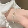 Pulsera de perlas de imitación francesas con diseño de nicho, temperamento de alta gama, regalo de cumpleaños para novias.