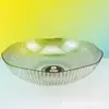 1626 Plato de Frutas de Colores para Mascotas Plato de Frutas con Borde Enrollado Plástico Dulces Coloridos Sala de Estar Mesa de Café Almacenamiento Plato de Frutas Plato de Bocadillos