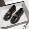 Zapatos de salón de tacón alto versátiles de estilo británico para mujer 2025 nuevos Negro Primavera Otoño Planos Retro Zapatos individuales Primavera