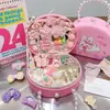 Accesorios para el cabello de niños, set de pinzas para el cabello de niñas en caja de regalo, adorno para el cabello de niña pequeña, pasador, liga para el cabello de princesa, nueva joyería con banda elástica