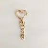Llavero de corazón de melocotón cadena de 8 caracteres retención de color no es fácil de decolorar proceso de galvanoplastia muñeca joyería accesorios exquisito
