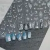 Adesivos para Unhas Starburst Hot Stamping Prata Popular Transfronteiriço Folha Estrela de Cinco Pontas Lua Tira Cola Adesivos Decorativos para Unhas