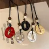 Collar Colgante Oval Irregular Estilo Coreano Ins Cadena para Suéter Estilo Vacaciones Retro Collar de Lujo Ligero con Sensación de Alta Gama
