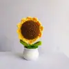 Girassol Sorridente de Lã Feito à Mão Transfronteiriço em Vaso Girassol Dia dos Professores Decoração de Casa