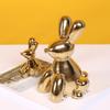 Ornamentos de Coelho Dourado Nórdico e Cachorro Explosivo Decorações Criativas para Sala de Estar e Bar Modernos Simples Presente de Casamento Transfronteiriço