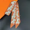Nuevo Pañuelo Pequeño de Seda Biselado Amazon Transfronterizo Pañuelo Francés Pequeño Cinta Decorativa para Bolso Atado Souvenir Versátil para Mujeres