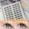 Nuevas pestañas de imitación de 10 filas, pequeñas, finas, en forma de abanico, grupitos individuales, pestañas postizas para el rabillo del ojo, alargadas, para principiantes