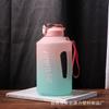 Balde Ton Ton de Grande Capacidade 2.3L Garrafa de Água Portátil Chaleira com Escala Garrafa de Água para Academia Garrafa de Água Fitness Copo Vermelho da Internet