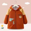 Roupa de exterior infantil, jaqueta de plumas, roupa de proteção, unissex, impermeável e resistente a manchas, adequada para pintura, para bebês e crianças mais velhas, roupa de inverno