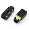 Soquete de Fone de Ouvido 3,5mm Pj-342 Banhado a Ouro 6 Pinos Estéreo Coluna Única de Posicionamento Plug-in Quatro Polos com Interruptor