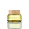 Frasco de Creme Preto Personalizado 30g Frasco de Creme de Vidro Transparente 50g Frasco de Creme para Olhos Ombro Inclinado Reembalagem de Cosméticos Frasco de Amostra