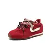 Zapatos de Entrenamiento Retro Versátiles Alemanes de Cuero Sintético con Aumento Interno de Altura para Mujer, Nuevo Estilo Primavera 2026, Tenis Casuales con Bloques de Color