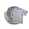 Camiseta de tricô de manga longa para homens, estilo relaxado de férias, com gola Henley, listrada e color-blocking, top casual solto e versátil para primavera e outono