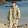 Conjunto de Roupas de Proteção Solar de Verão, Respirável, Leve, Jaqueta Anti-UV, Shorts, Roupas Refletivas de Proteção Solar, Conjunto de Duas Peças UPF50+