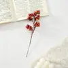 Accesorios de rama de flor y fruta artificial de Navidad, decoraciones navideñas, bayas rojas, acebo, accesorios de fruta de la fortuna, fabricante de origen transfronterizo