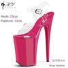 Zapatos de baile de tubo de acero de 23 cm, de moda europea y americana, sexys, con plataforma de entrenamiento y tacón alto para mujer.