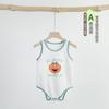 Terno infantil para bebê recém-nascido Verão Fino Terno de envoltório de gordura Colete de algodão puro de verão para bebê Triângulo Hatshirt Terno de escalada