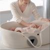 Cesta de Mano Portátil para Bebé Nuevo Transfronterizo con Almohadilla Impermeable Estampada Mesa Cambiadora de Pañales para Bebé con Doble Asa Cesta para Dormir de Cuerda de Algodón