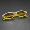 Óculos de Sol Ovais Simples Estilo Retro Clássico Óculos de Sol Texturizados Modernos Estilosos Tendência L58092
