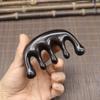 Pente de sândalo roxo submerso com cinco dentes e cabeça redonda, pente para meridianos da pele e pescoço, ébano, pente de massagem multifuncional em formato de golfinho, atacado