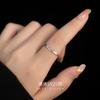 Anillo de Plata 925 Árbol de Banyan Anillo Diseño Nicho para Mujer Ins Personalidad Moderna Línea Dedo Índice Abertura Anillo de Lujo Ligero