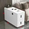 Gabinete Lateral de Sofá, Mesa Lateral, Sala de Estar de Apartamento Pequeno, Mesa de Centro Pequena Simples e Moderna, Gabinete de Armazenamento Móvel