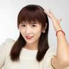Tiktok mismo estilo trenza diadema flequillo un cabello real cortina frontal frente patillas cobertura canas postizo con flequillo roto