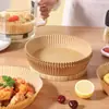 Platos de Papel para Freidora de Aire, Papel Absorbente de Aceite, Platos de Papel para Hornear, Tazones de Papel de Silicona para Aceite de Grado Alimenticio para el Hogar al por Mayor