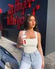 2023 Europeo y Americano Transfronterizo Comercio Exterior Amazon Aliexpress Sitio Independiente Para Mujer Cuello en U Sin Mangas Camiseta sin Mangas Ceñido Body