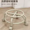 Taburete Pequeño para el Hogar con Ruedas Giratorias, Taburete Bajo con Ruedas, Taburete Redondo Pequeño Móvil con Cojín Suave para Adultos, Adecuado para la Entrada