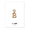Collar con colgante de 26 letras de bambú con diseño vintage de personalidad sencilla chapado en oro auténtico de latón para mujer