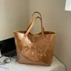 Suministro Exclusivo Transfronterizo de Bolsas Tote Grandes Simples con Estampado de Letras, Bolsos Cruzados Casuales Personalizados, Bolsos de Mujer para Viajes Diarios con Texto y Logo Estampados