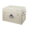 Caja de Camping para Exteriores Caja de Almacenamiento Plegable de Madera con Tapa Caja de Almacenamiento para Picnic en el Coche Caja Plegable con Mesa Extensible