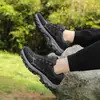 Zapatillas deportivas para correr al aire libre para parejas, zapatillas deportivas casuales para hombre con suela gruesa, zapatos de senderismo retro de moda con cordones, talla grande, transfronterizos