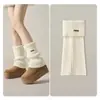 Meias-calças de tricô com punho abotoado estilo retrô coreano para mulheres, outono e inverno, versáteis, modeladoras e quentes.