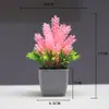 Atacado Transfronteiriço Planta Simulada Bonsai Flor Artificial Lavanda em Vaso Casa Mesa Sala de Estar Flor de Plástico Ornamentos Decorativos
