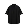 Yi Dao Vintage 2026 Verano Nueva Textura Color Sólido Manga Corta Camisa para Hombre Marca de Moda Holgada Casual Versátil