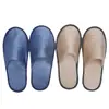 Pantuflas desechables de hotel, pantuflas de terciopelo dorado, disponibles para hoteles, casas de huéspedes, clubes caseros y disponibles para venta al por mayor del fabricante